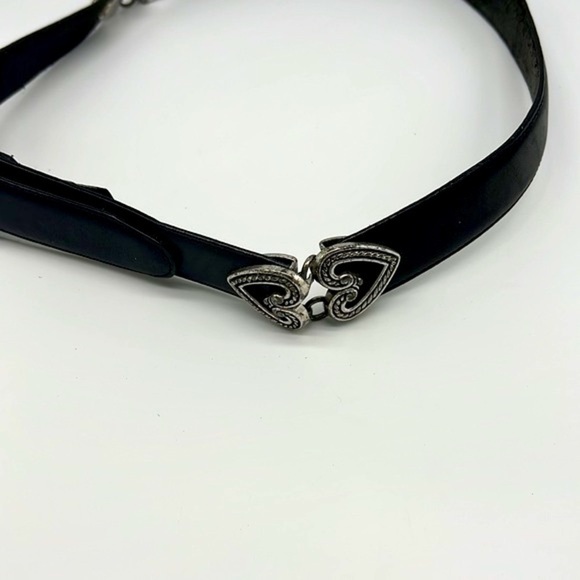 Brighton - Vintage  Leather Silver Buckle And Hearts Belt Size Medium main image 5